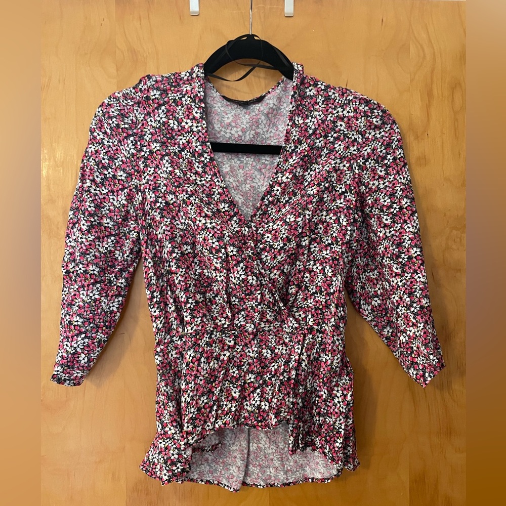 Floral wrap blouse - Banana Republic